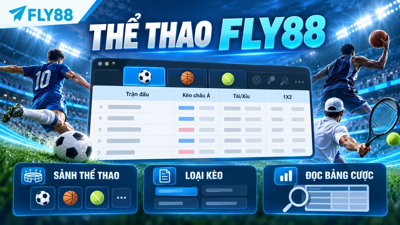 Thể thao FLY88 với các sảnh, loại kèo và bảng cược
